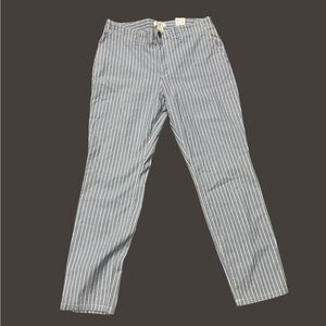 H&M Blue and White Striped Trousers – Women’s Size 10